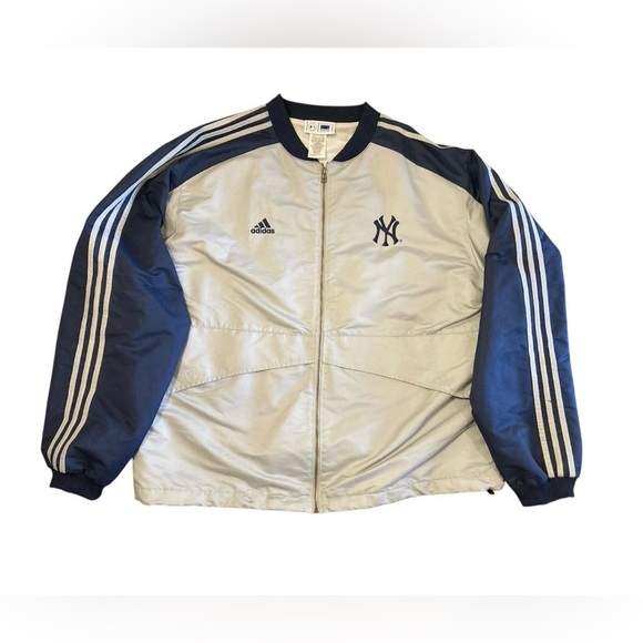 Vintage Adidas MLB New York Yankees Embroidered Windbreaker Jacket XL - Picture 1 of 8